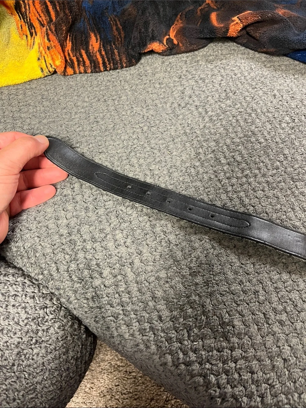 Gucci Black and Grey GG Monogram Buckle Belt